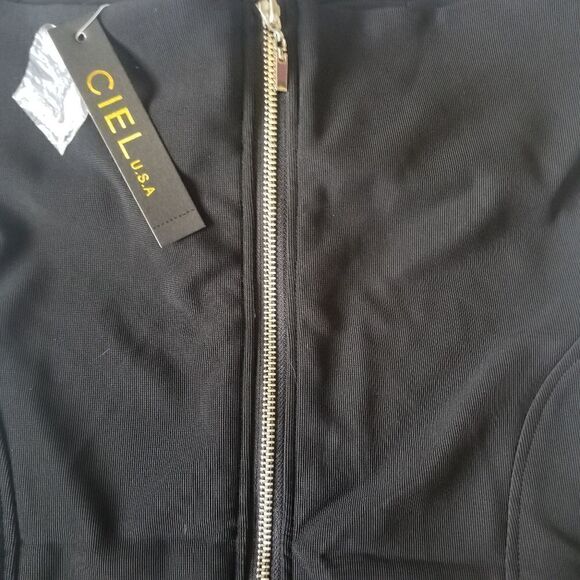 Ciel USA, Black Bodycon Dress Strapless, sz. L - Picture 4 of 6